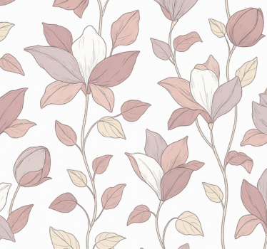 Papier peint chambre fleurs roses - TenStickers