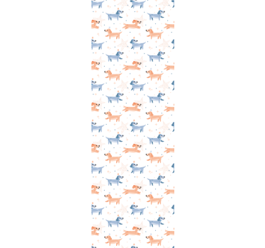 Papier peint chambre chiens mignons avec couronne - TenStickers