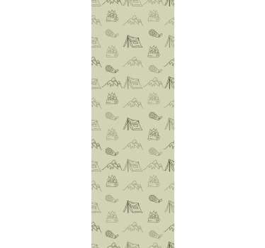 Papier peint chambre dessins de camping à la main - TenStickers