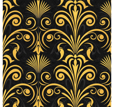 Papier peint chambre adulte noir et or luxe - TenStickers