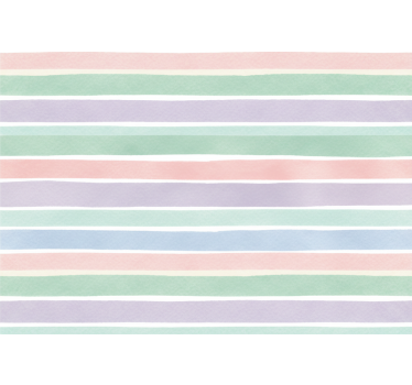 Papier peint chambre enfant rayures douces colorées - TenStickers