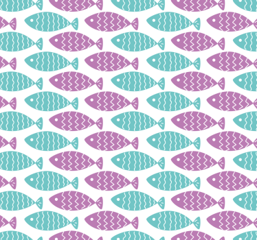 Papier peint enfant poisson style nordique - TenStickers