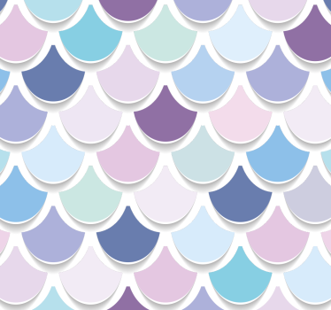 Papier peint toile de jouy échelle de sirène - TenStickers