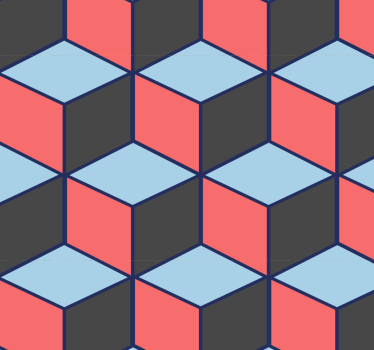Papier peint effet 3D Carrés géométriques  - TenStickers