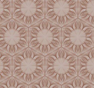 Papier peint beige fleuri motifs sur pierre - TenStickers