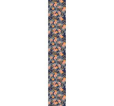 Papier peint fleur moderne Fond bleu avec des roses - TenStickers