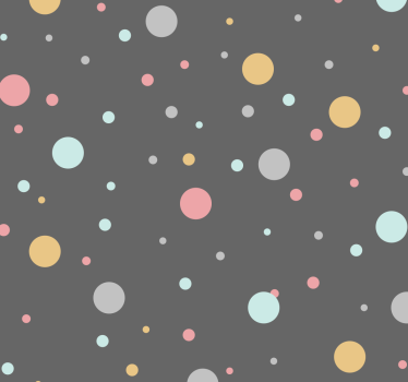 Papier peint avec rond Points colorés - TenStickers