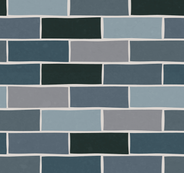 Tapisserie murale salle de bain Briques grises ornementales - TenStickers