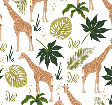 Papier peint chambre Girafes organisées - TenStickers