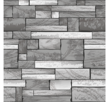 Papier peint effet brique sticker gris pierre - TenStickers