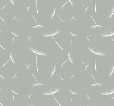 Papier peint fleur moderne Briquet fleuri gris - TenStickers
