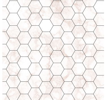 Papier peint carreaux Tuiles hexagonales en marbre - TenStickers