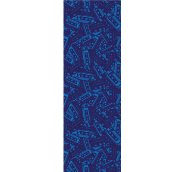 Papier peint bleu motif alphanumérique - TenStickers