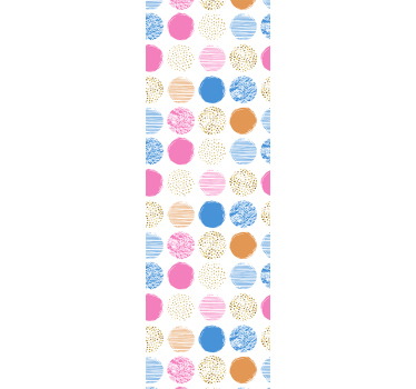 Papier peint cercles motif de cercles colorés - TenStickers