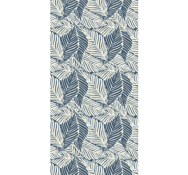 Papier peint chambre Plantes et feuilles bleues - TenStickers