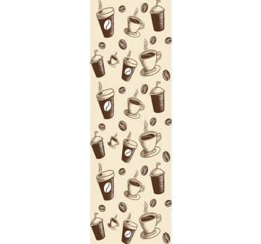 Tapisserie moderne Tasses de grains de café - TenStickers