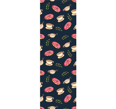 Papier peint cuisine motif de desserts et cafés - TenStickers