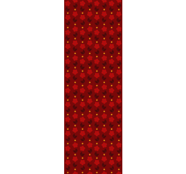 Papier peint cercles motifs à pois rouges - TenStickers