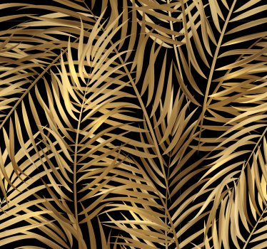 Papier peint chambre Feuilles d'or - TenStickers
