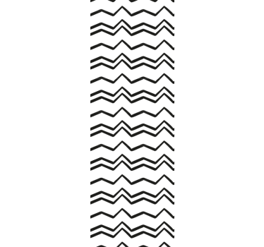 Tapisserie moderne Zigzag noir et blanc - TenStickers