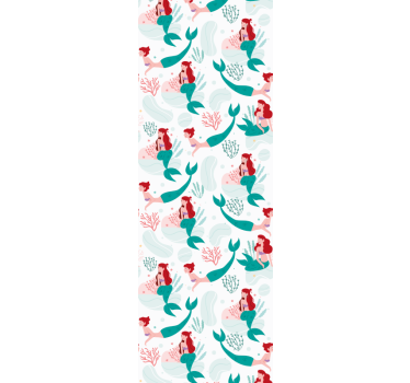 Papier peint poissons paysage marin de sirène - TenStickers