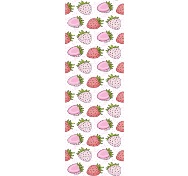 Papier peint pour cuisine Fraises roses et rouges sans couture - TenStickers