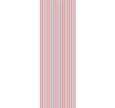 Papier peint lignes horizontales ambiance chambre rayée - TenStickers