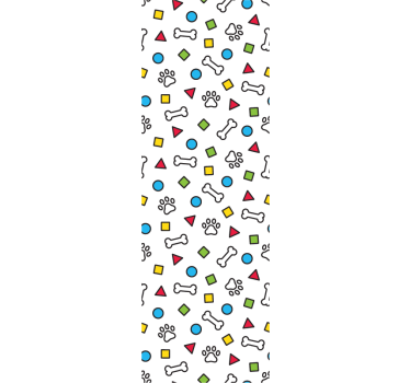 Tapisserie chambre sticker d'empreinte de pied d'os - TenStickers