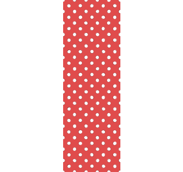 Papier peint cercles motif rouge et blanc - TenStickers