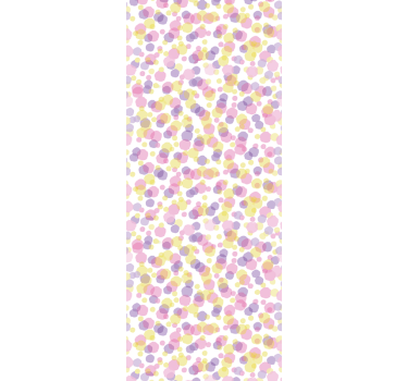 Papier peint cercles polka multicolore - TenStickers