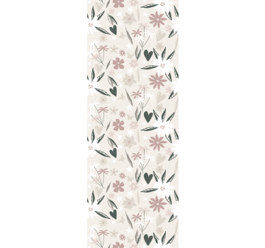 Papier peint fleur moderne Conception de fleurs vintage - TenStickers