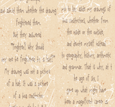 Papier peint beige - le petit prince art voyage spirituel - TenStickers