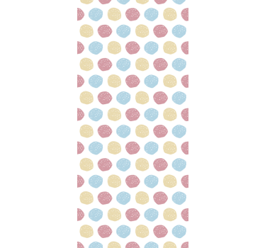 Papier peint cercles motif à pois - TenStickers