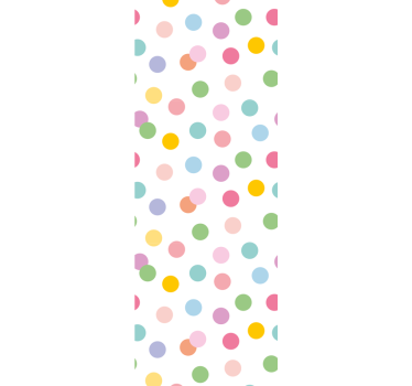 Papier peint cercles motif à pois ludique - TenStickers
