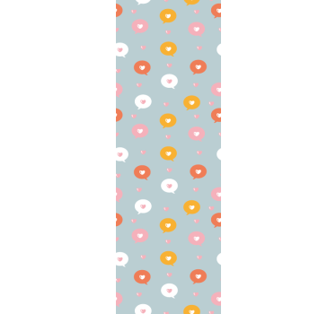 Papier peint cercles motif floral à pois - TenStickers