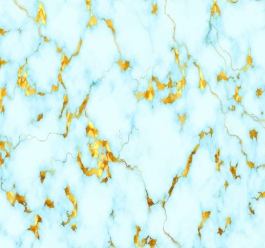 Papier peint salle de bain marbre bleu et or texturé - TenStickers