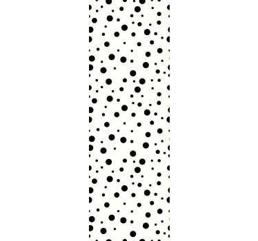 Papier peint chambre fille Fond noir à pois - TenStickers