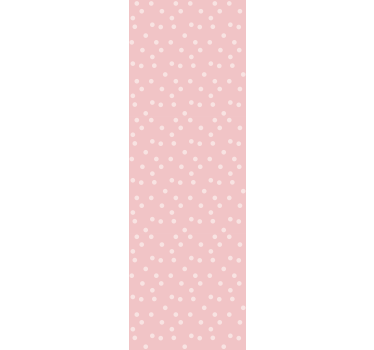 Papier peint avec rond Pois rose pastel et blancs - TenStickers