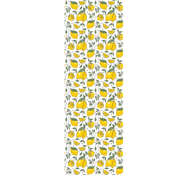 Papier peint pour cuisine Citrons et fleurs tropicales - TenStickers