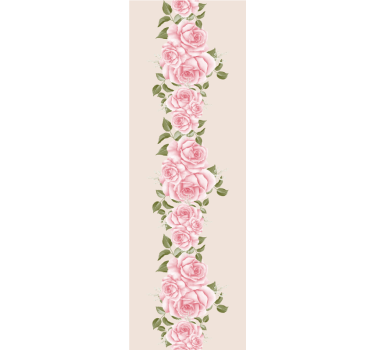 Papier peint fleur moderne sticker rose vintage - TenStickers