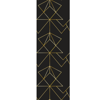Papier peint chambre Lignes élégantes noires et dorées - TenStickers