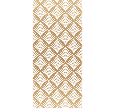 Papier peint pour couloir Feuilles d'or dans un style art déco - TenStickers