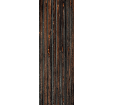Papier peint imitation bois Bois noir brûlé style bois - TenStickers