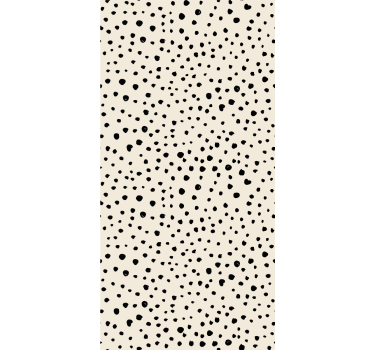 Papier peint cercles motif à pois noirs - TenStickers