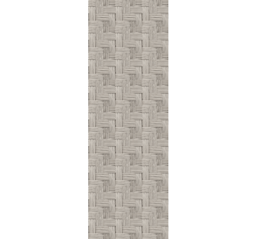 Papier peint toile de jouy Effet osier fait main gris - TenStickers