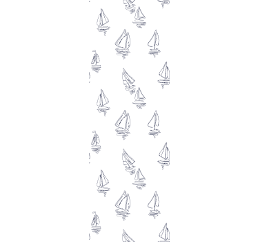 Papier peint chambre fille Croquis de modèle de voilier - TenStickers