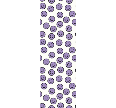 Papier peint cercles motif de smiley - TenStickers