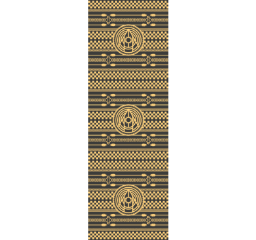 Papier peint graphique sticker maori tribal - TenStickers