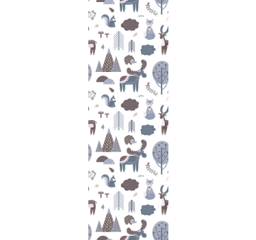 Tapisserie chambre Animaux nordiques - TenStickers