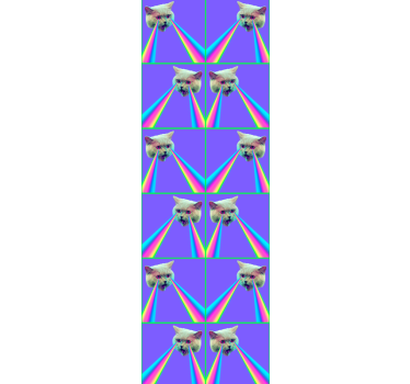 Tapisserie chat Chat laser à ondes de vapeur - TenStickers